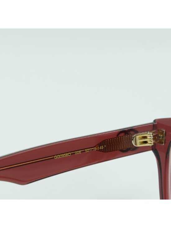 Gucci GG0958O 006 Eyeglasses Burgundy 52mm Square Frame